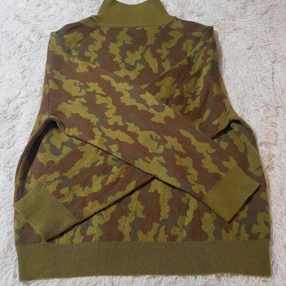 Men's camouflage half zip fleece sweatshirt pullover sweater L - Picture 6 of 6